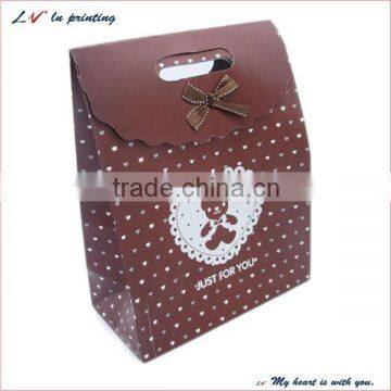 Custom popular and unique white kraft paper bag/ white portable craft paper bag/ gift paper bag white wholesale