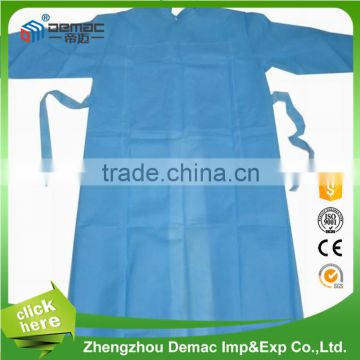 Best quality disposable non-woven blue hospital isolation gown for sale