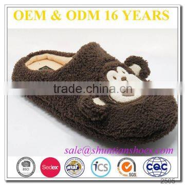 Novelty cute plush cartoon animal monkey slippers
