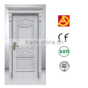 Solid Wood Interior Door, Wood Fire Rated Door, Wood Veneered and Painting Fire Rated Wooden Doors DA-300