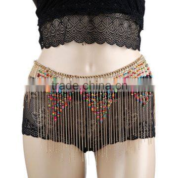 Multicolor tassel sexy beach body chain