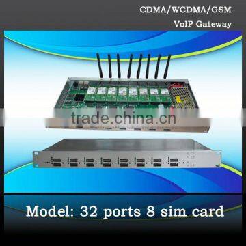 8 port 32 sim gsm/cdma/wcdma voip terminal gateway,goip 4 cdma voip gateway