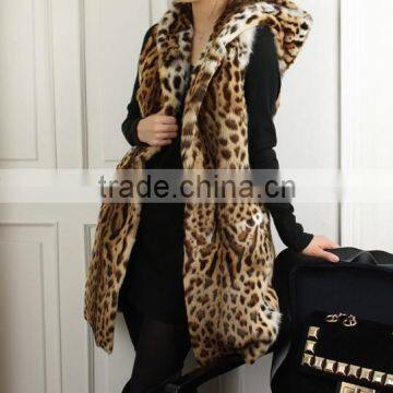 2015 new arrival rex rabbit fur long vest for women RV12