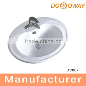 Hot sale ceramic above counter wash basin price DV007