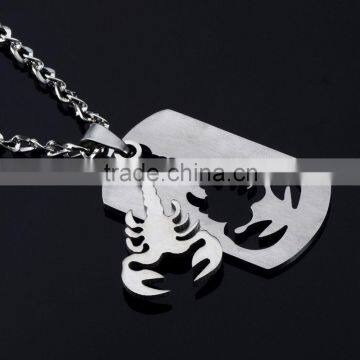 Hiphop Fashion Jewelry Men's 316L Stainless Steel Scorpion Pendant Necklace photo-4