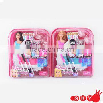 2015 New Fashion DIY Girl Doll Make Up Educational Toys for princess beauty