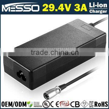 29.4V 3A 7s 24V Ebike Lithium Battery Charger Moped E-Bike Charger