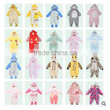 newborn 100% Colored cotton plain baby winter clothes factory organic baby rompers wholesale baby clothes