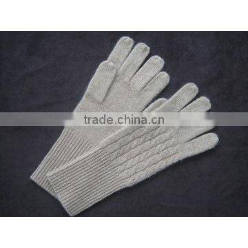 Cable Knitting Cashmere Gloves