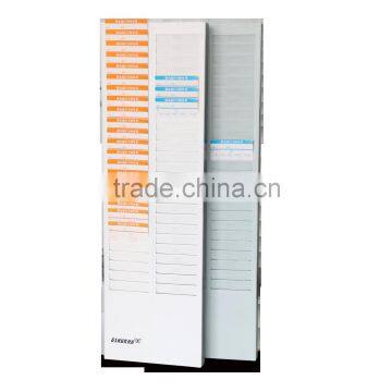 white color PP material plastic time card rack for any kind brand time card