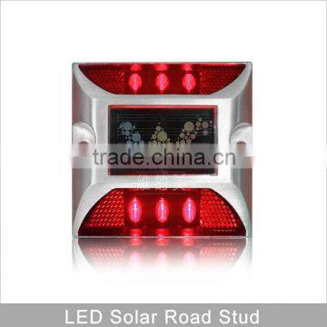 Aluminum led cat eye reflective red LED flashing solar road stud