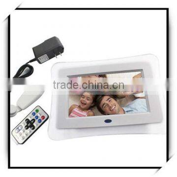 China High Quality Wide Figure Screen Butterfly Shaped 7 Inch Digital Photo Frame White photo-2