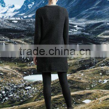 2014 New Fashion Cashmere Sweater With Buttons and Pocket photo-2