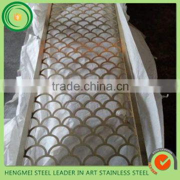 304 201 Brass Perforated Sheet Stainless Steel Screen for restaurant Decorating