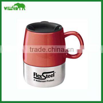 480ML Double wall stainless steel ceramic coffee mug