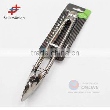 2016 newest design No.1 Yiwu agent commission agent 7cun stainless steel food tongs/food clips