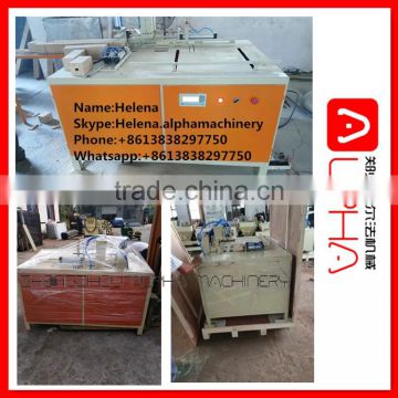 Automatic wood log cutting machine sawdust wood block making machine