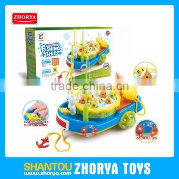 Zhorya interesting BO children multifunctional learning fishing game ship toy