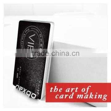 Customized barcode printed loyalty metal card