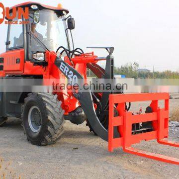 EVERUN Brand 2 Ton Small Front End Type Wheel Loader With Wooden Forks photo-5