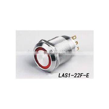 LAS1-22F-11E 22mm 24V ring illumination flat shape stainless steel solder terminal push button switch 220V