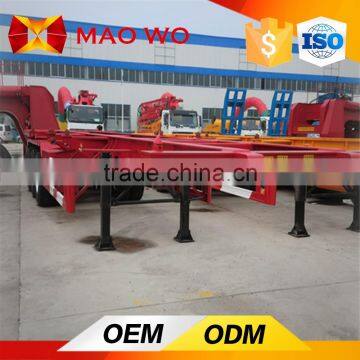 China Export 3 Axles 40 ft 20 ft Container Chassis Skeleton Semi Trailer for Sale photo-5