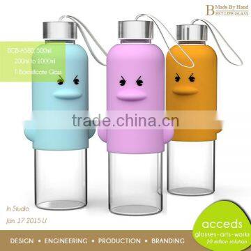 Custom Unbreakable Eco Thermal Pyrex Tea Filter Glass Water Bottle photo-5
