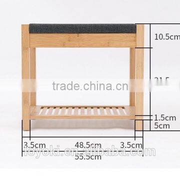 Bamboo Shoe Storage Natural Bamboo Shoes Rack With Tatami Shoe Bench With Drawer Organizers photo-6