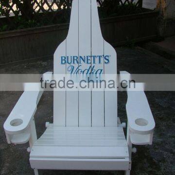 Pine wood Adirondack chair with customer logo