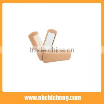 Folding Comb with Mirror Hotel Plastic Folding Comb