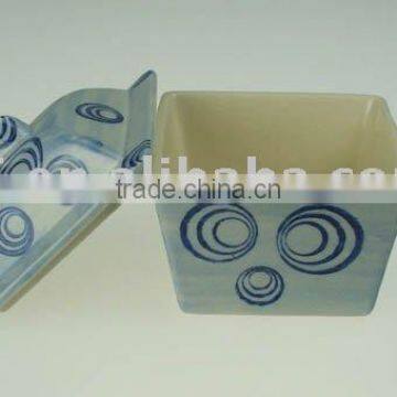 Stoneware casserole mini square shape