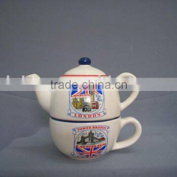 ceramci tea pot and cup set