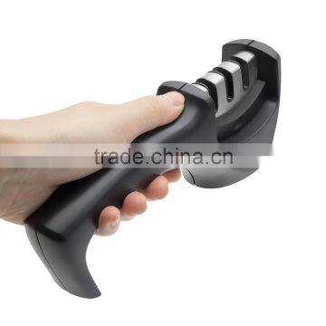 2016 Wholesale 3 Stage Sharpening System for Knives Professional Kitchen Knife Sharpener photo-3