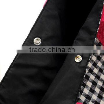 Fashion Black And White Lattice Double Layer Cotton Tote Bag,Wholesale Cheap Lunch Bag photo-6