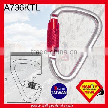 25KN Big Gate Open Mountain Climbing Aluminum Carabiner With HMS Type photo-3