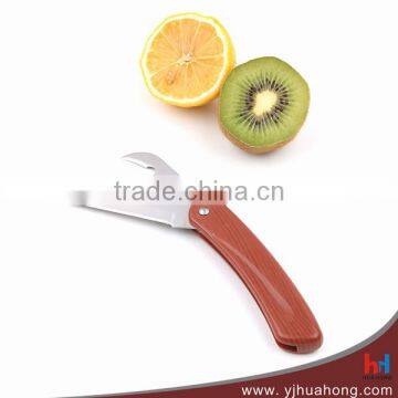 Wood Coating Plastic Handle Multifunction Stainless Steel Folding Paring Knife,Kitchen Knife