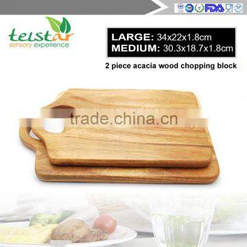 2017 The new 2 piece acacia wood chopping board