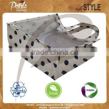 See Through PVC Indian Bags With Jute Sides - Made From Thick PVC & Laminated Jute photo-3