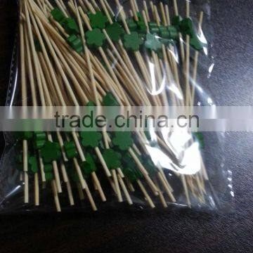 Flower shape bamboo skewer