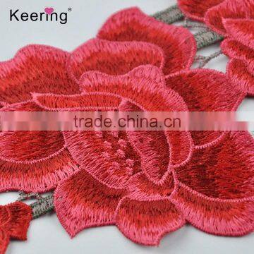 New Design Pretty Flower Clothing Embroidery Patch Craft WEF-005 photo-3