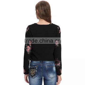 Latest Fashion Women Custom Embroidery Bomber Jackets photo-5