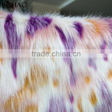 100% Acrylic Smooth Wholesale Artificial Colorful Faux Fur Fabric