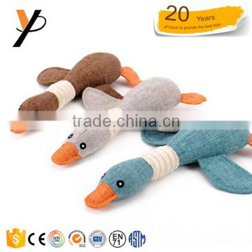 Cute hotsale promotion kids stuffed duck toy for dog green