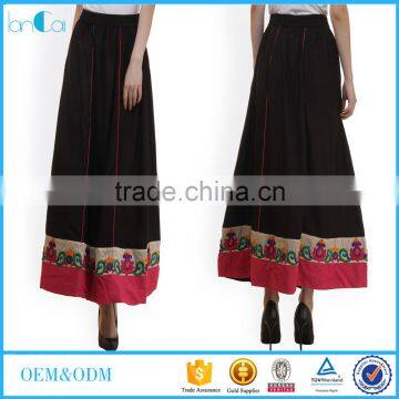 Skirt spring summer skirt Embroidered indian women fashion plus size long skirt vintage design