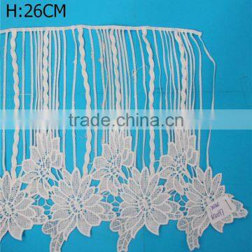 New product bridal sari border lace trim schiffli embroidery designs