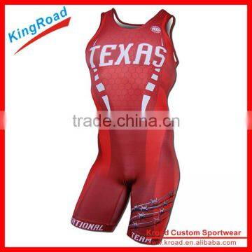 Wholesale Cheap Sublimated Men's Wrestling Singlets in China photo-2