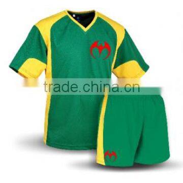 green and yellow color Soccer Suit