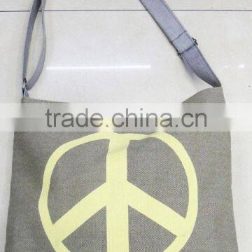 Fashion shoulder Lady popular cotton peace bag