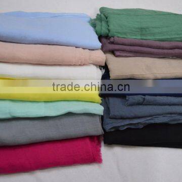 2017 Fashion hot popular rayon lady summer plain solid viscose voile scarf