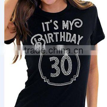 It's My Birthday Women's 30th Birthday Rhinestone T-Shirt